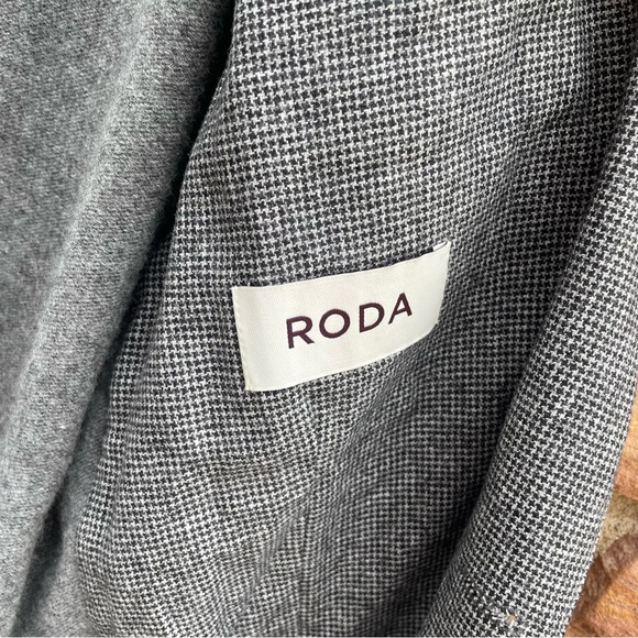 RODA Men Grey Wool Sweater Blazer Travel jacquard Jacket M 48 Made in Italy - Picture 4 of 9